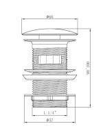 Донный клапан с переливом CEZARES CZR-SAT-GM