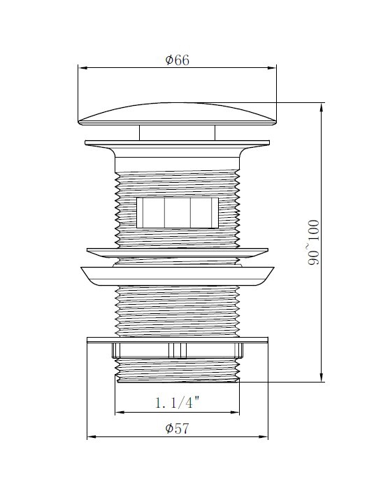 Донный клапан с переливом CEZARES CZR-SAT-GM
