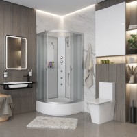 Душевая кабина Niagara Classic NG-3301-14BKG (90х90х200) средний поддон(26см),стекло матовое,4 места