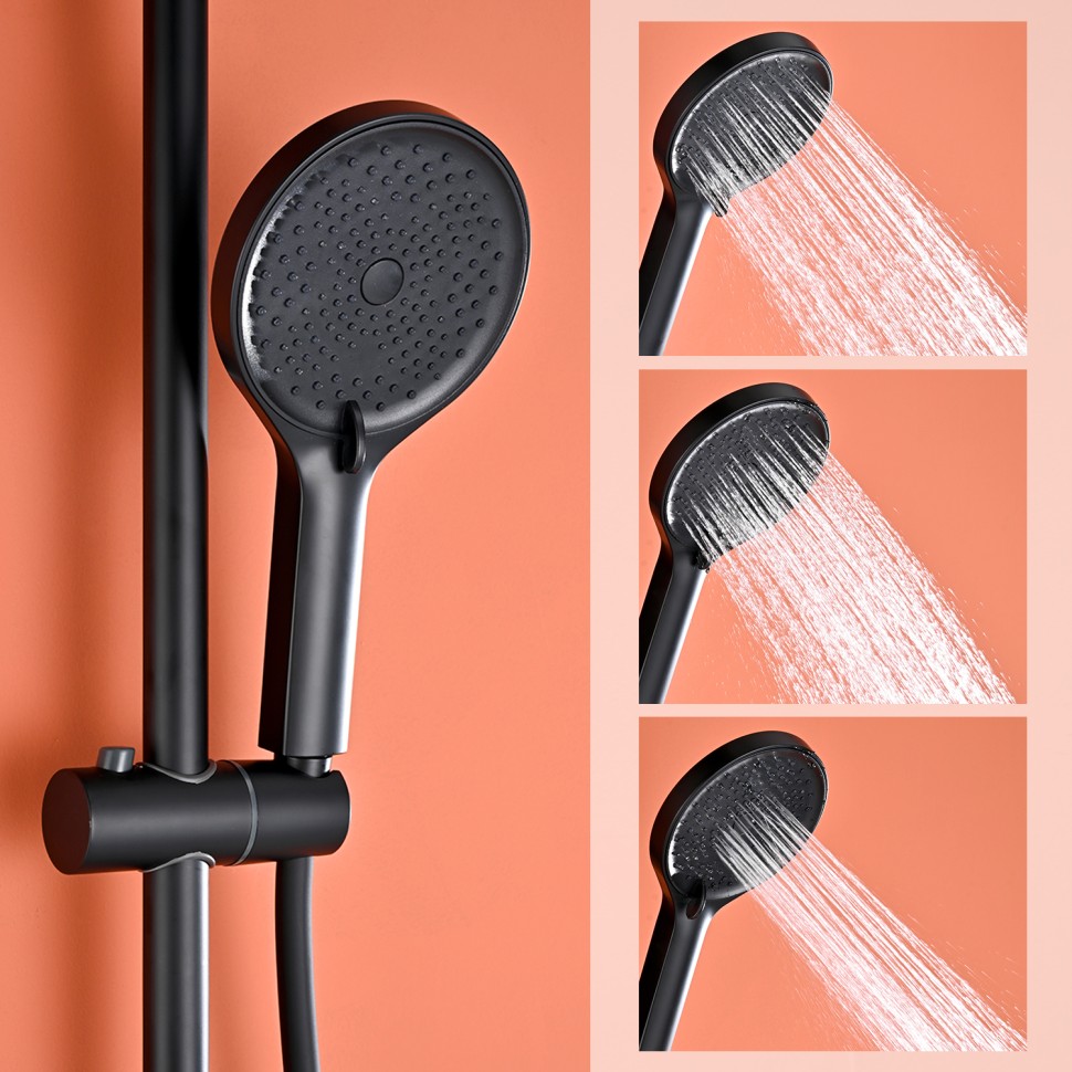 Душевая система Splenka для ванны и душа S222.24.06 Черный