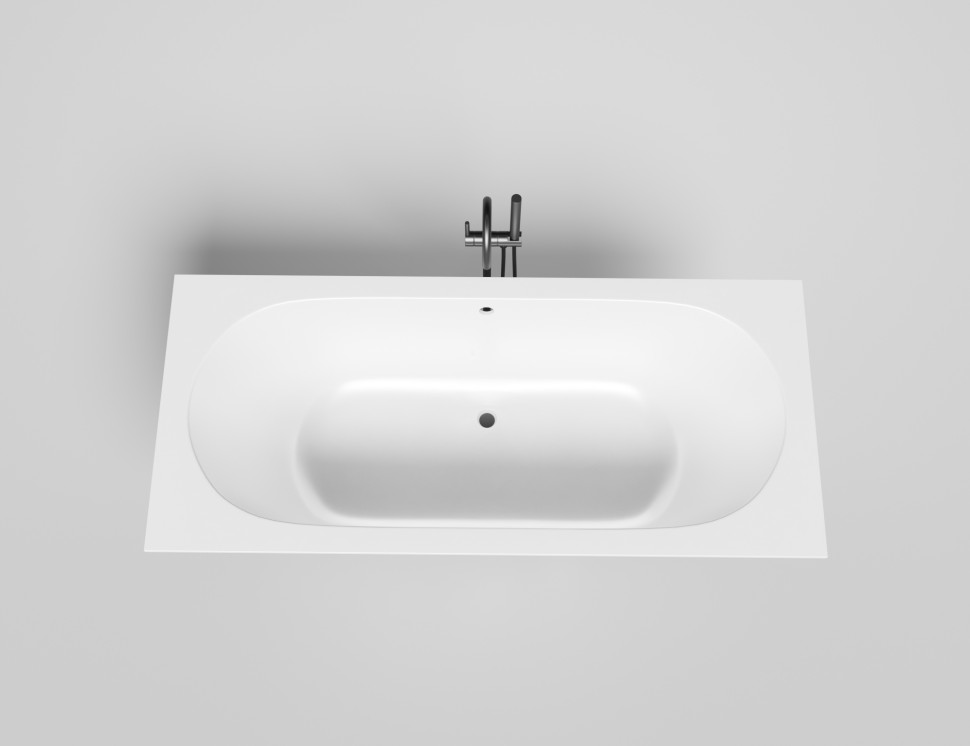 Ванна встраиваемая ORNELLA AXIS 180x80 покраска по RAL полностью S-Stone Матовое