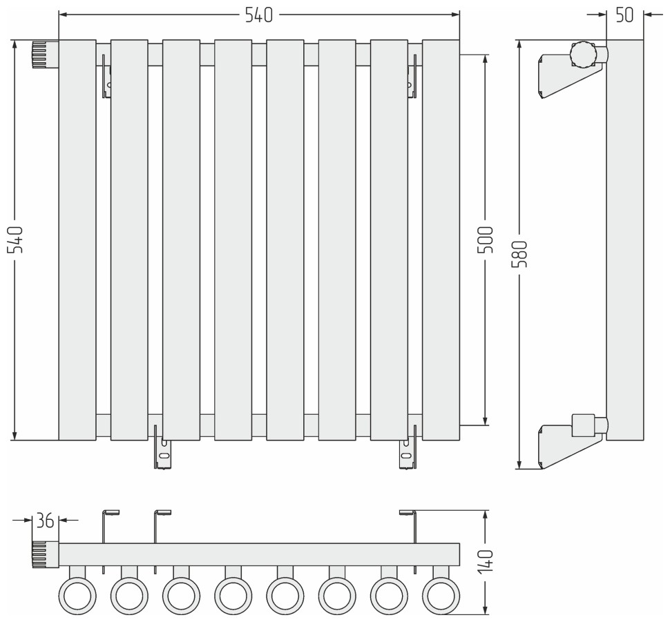 Кумир-0 EU50 левый 500х540 8 секций