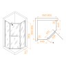 Душевой уголок RGW HO-081 (Прозрачное, 900x900)