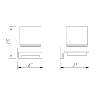 AQM7311BG Tivoli Стакан для зубных щеток, латунь/матовое стекло, золото шлифованное