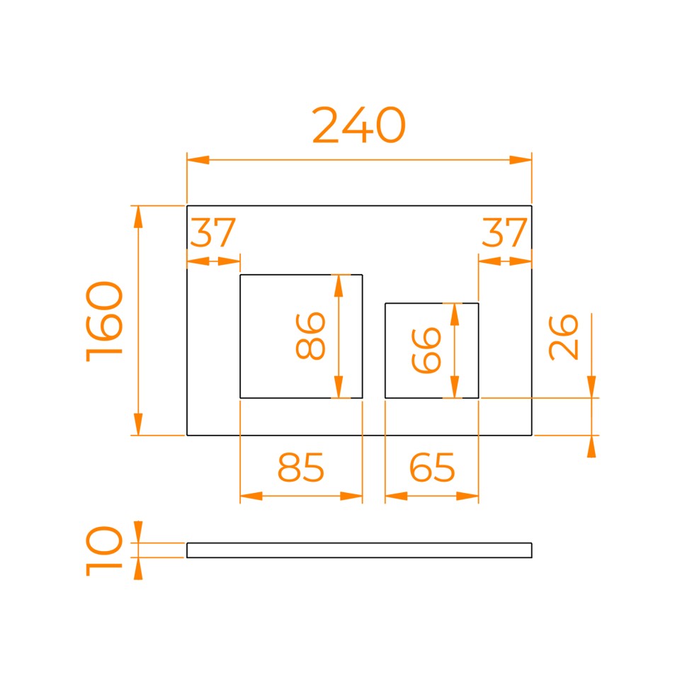 Кнопка слива RGW SWH-09B