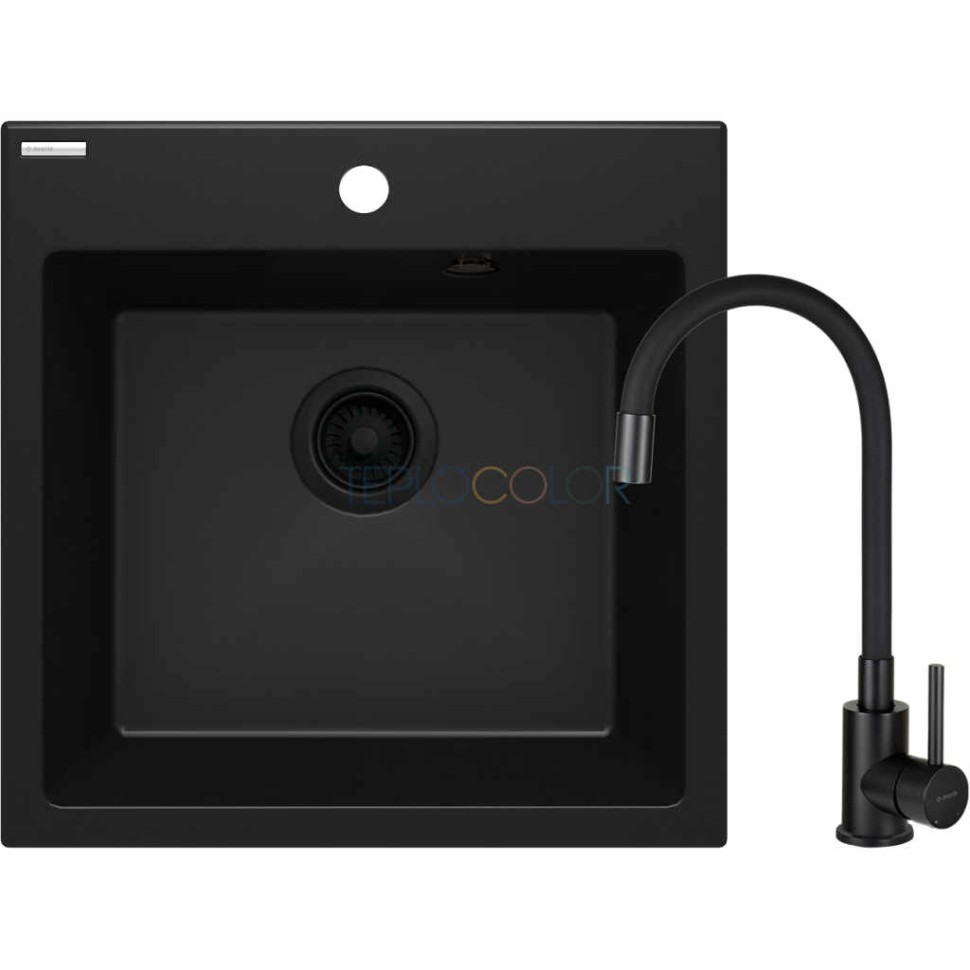 Гранитная мойка со смесителем, 1-чаша