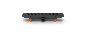 Душевой желоб MILLEAU Level M550LB с комбинированным затвором и черной декоративной решеткой