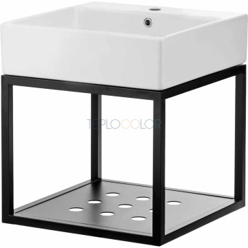 Подвесная консоль для ванной, с раковиной - 60x50 см