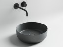 Умывальник чаша накладная круглая (цвет Темный Антрацит Матовый) Element 390x390x120мм