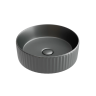 Умывальник чаша накладная круглая (цвет Темный Антрацит Матовый) Element 360x360x115мм