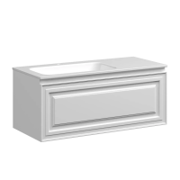 Тумба подвесная SANCOS Very 995х445х406, c одним ящиком оснащенным доводчиками, левая , Bianco , арт.VR100LW