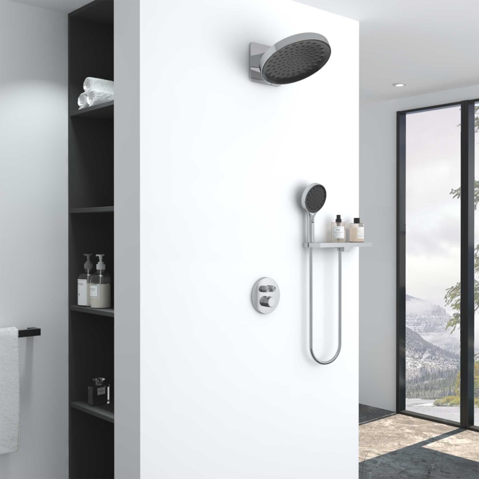 Душевой комплект Inspire VSFW-3I22MT3RCH встраиваемый, термостатический, двухрежимный, хром