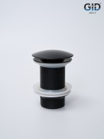 Донный клапан Gid без перелива G-55BM 76602K черный матовый 7x7x10