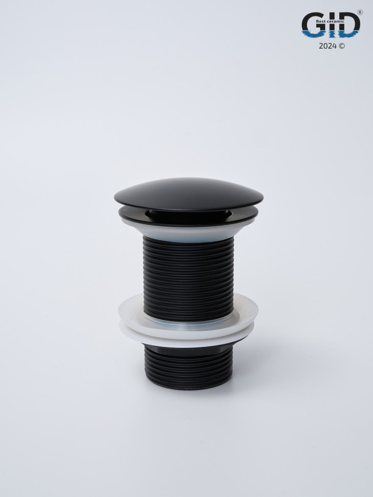 Донный клапан Gid без перелива G-55BM 76602K черный матовый 7x7x10