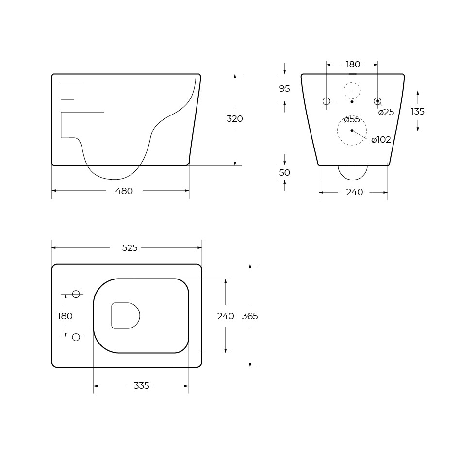 Унитаз подвесной безободковый с сиденьем BelBagno LUCE BB076CH-TOR/SC