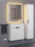 Шкаф-пенал для ванной подвесной Uperwood Modul 33х36х150 см, белый/графит
