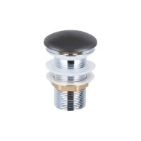 Донный клапан с керамической крышкой Vincea DBS0-216MG, серая мат. крышка, без перелива