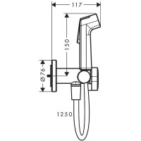 Гигиенический душ Hansgrohe Bidette со смесителем, держатель, цвет: бронза 29232140