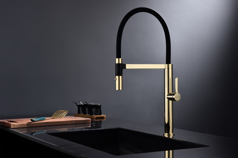 Смеситель для кухни Leader, золото, Le214101-G, Starke-Paulmark