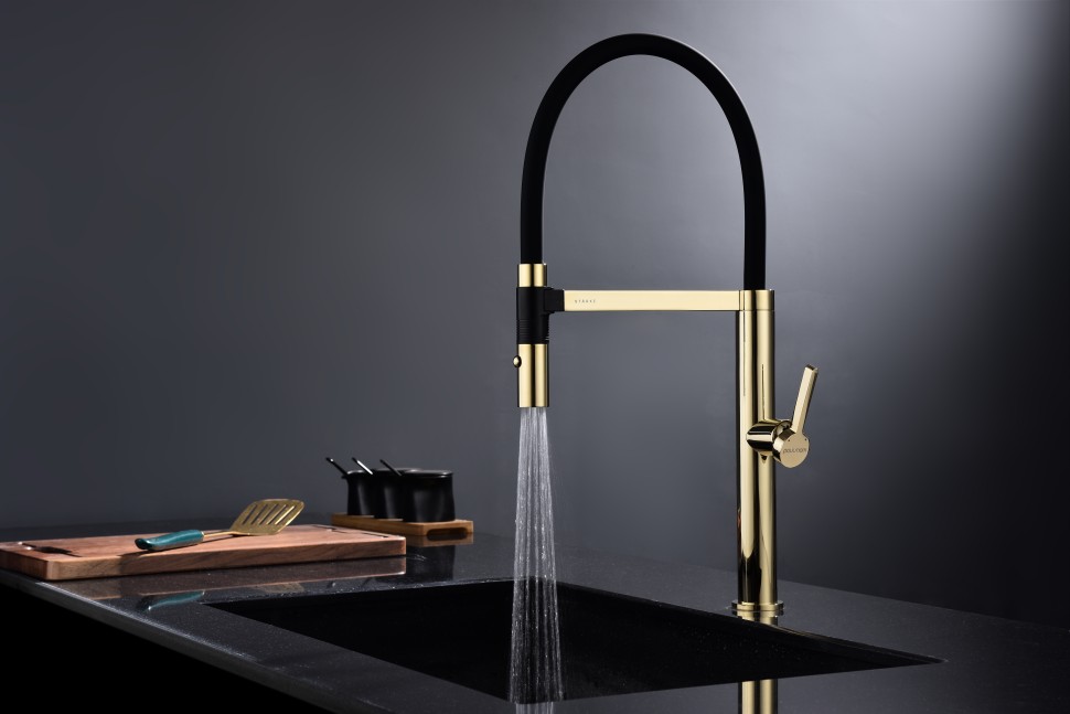 Смеситель для кухни Leader, золото, Le214101-G, Starke-Paulmark