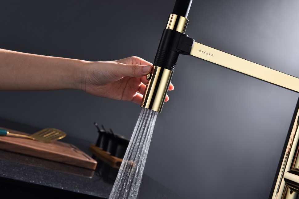 Смеситель для кухни Leader, золото, Le214101-G, Starke-Paulmark