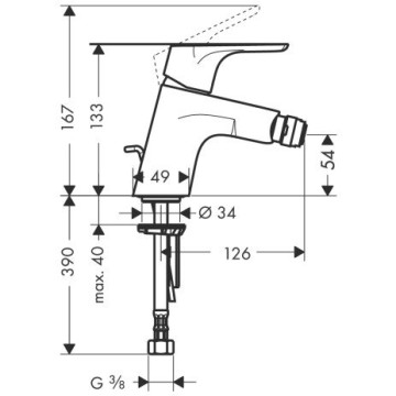 Смеситель для биде Hansgrohe Focus хром (31920000)