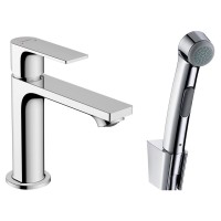 Смеситель для раковины Hansgrohe Rebris E с гигиеническим душем 72216000 хром