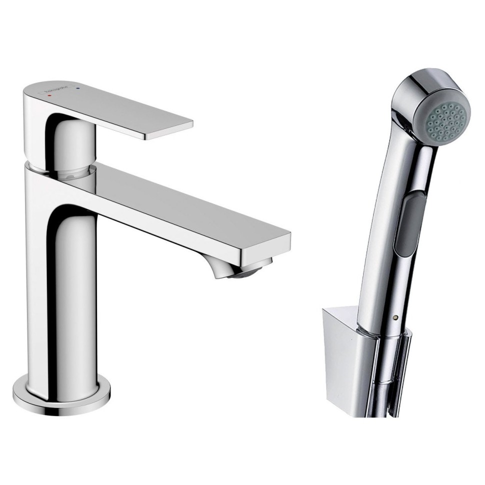 Смеситель для раковины Hansgrohe Rebris E с гигиеническим душем 72216000 хром