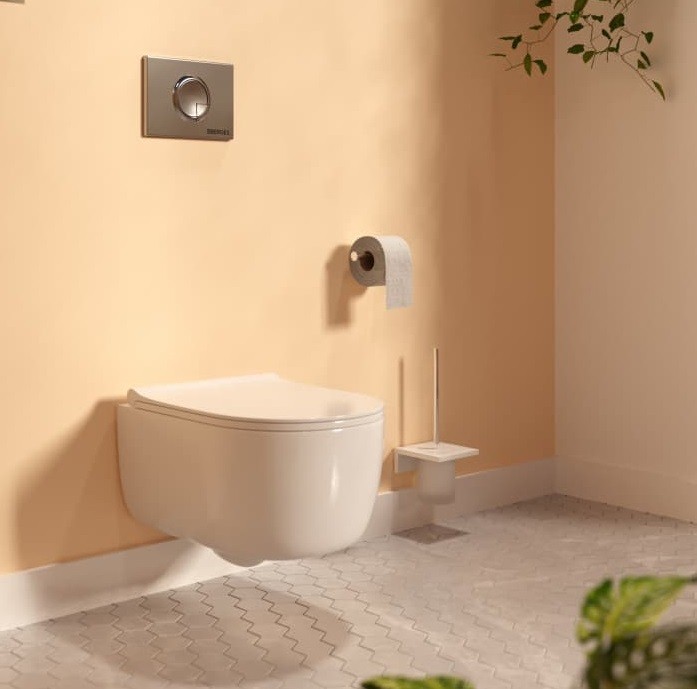 Инсталляция BERGES для скрытого монтажа унитаза NOVUM кнопка R3 хром глянец