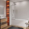 Душевая шторка на ванну с фиксированным креплением одной створки CEZARES SLIDER-FIX-VF-11-90/150-C-Cr