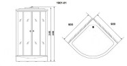 Душевая кабина Niagara Ultra NG-1901-01 (90х90х220) низкий поддон(16см),черный,стекло тонированное,4 места