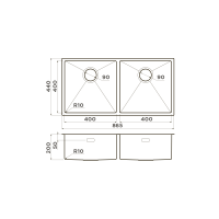 Кухонная мойка Omoikiri Taki 86-2-U/IF-LG нерж. сталь/светлое золото
