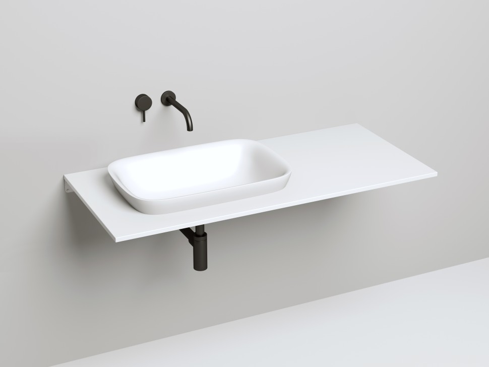 Раковина полувстраиваемая MAREA 02 598х398х165 S-Stone Матовое