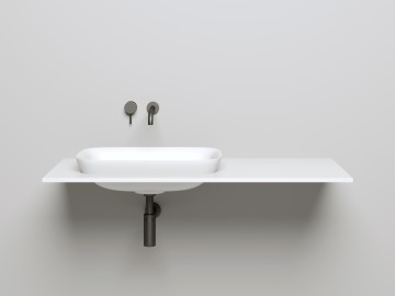 Раковина полувстраиваемая MAREA 02 598х398х165 S-Stone Матовое