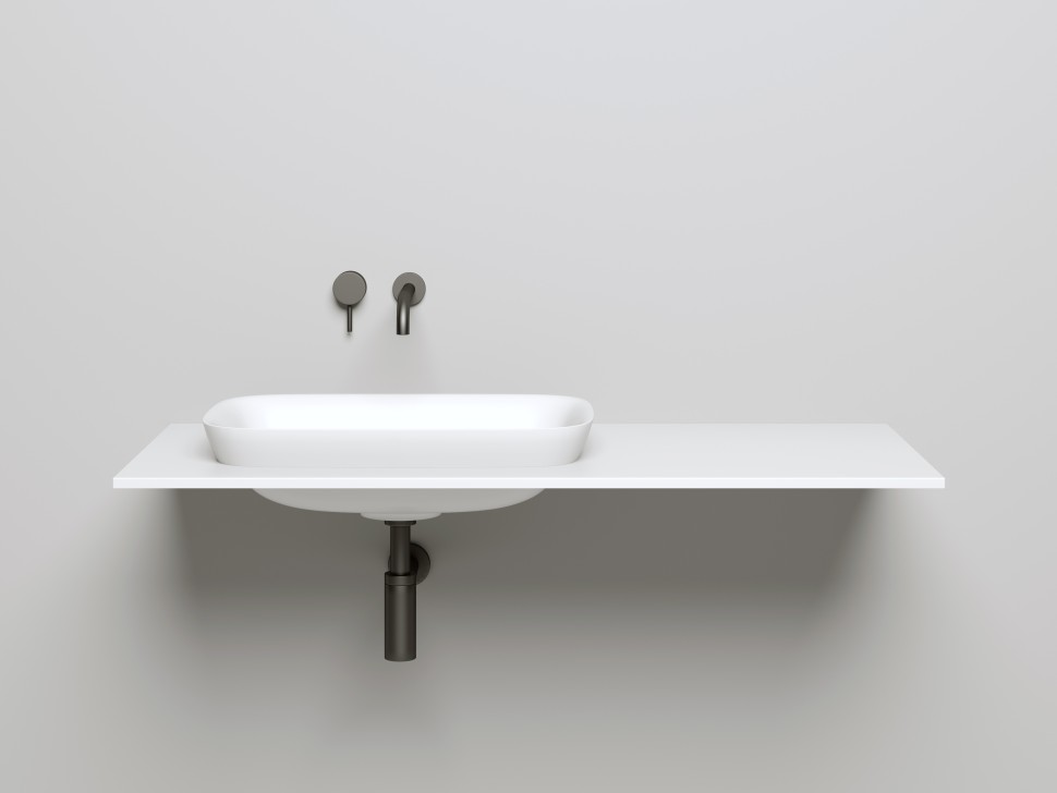 Раковина полувстраиваемая MAREA 02 598х398х165 S-Stone Матовое