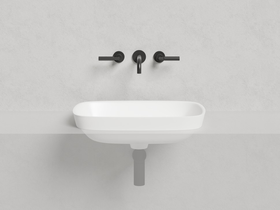 Раковина полувстраиваемая MAREA 02 598х398х165 S-Stone Матовое