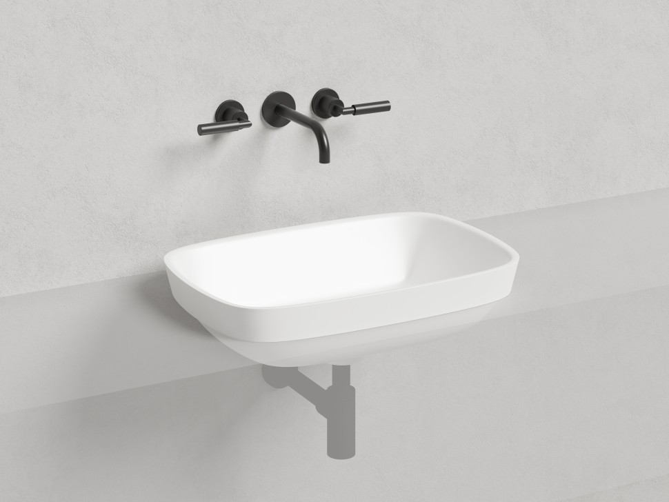 Раковина полувстраиваемая MAREA 02 598х398х165 S-Stone Матовое