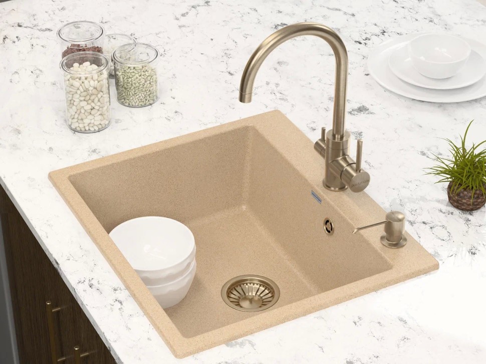 Дозатор для жидкого мыла SAUBER, D001-BR, бронза, Paulmark