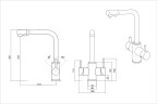 Смеситель OULIN OL-8021 OL-8021 Matt Gold