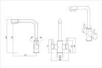 Смеситель OULIN OL-8021 OL-8021 Matt Gold