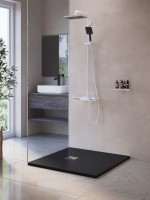 Душевой поддон квадратный RGW ST-G Графит (1000x1000)