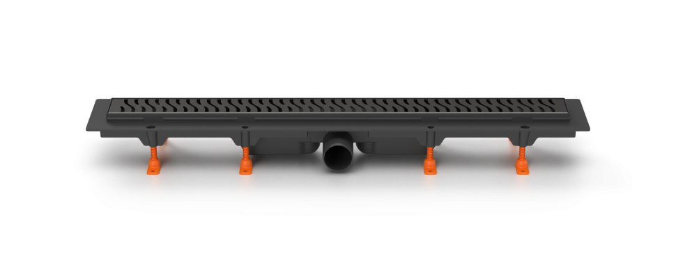 Душевой желоб MILLEAU Level M650LB с комбинированным затвором и черной декоративной решеткой