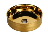 Раковина накладная MILLEAU Boutique MU7044A-EGG/MG (золото матовое/золото гланец)