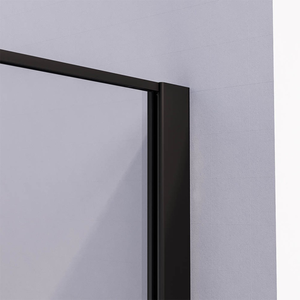 Душевой угол раздвижной Veconi Premium Prato 300 SP B-R, 1500х1000x2000, черный матовый, стекло прозрачное