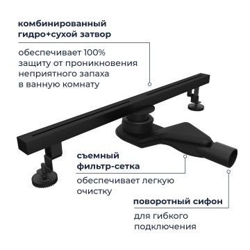 Душевой трап RGW SDR-52B (800)