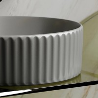 Умывальник чаша накладная круглая (цвет Антрацит Матовый) Element 360x360x115мм