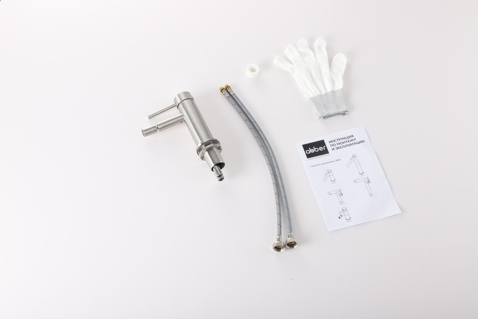 Смеситель ABBER Wasser Kreis 316 AF8124BST для биде, брашированная сталь