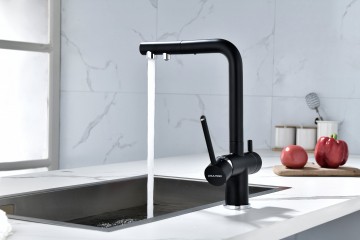 Смеситель для кухни SERPENTINE, антрацит, Se213222-AN, Paulmark