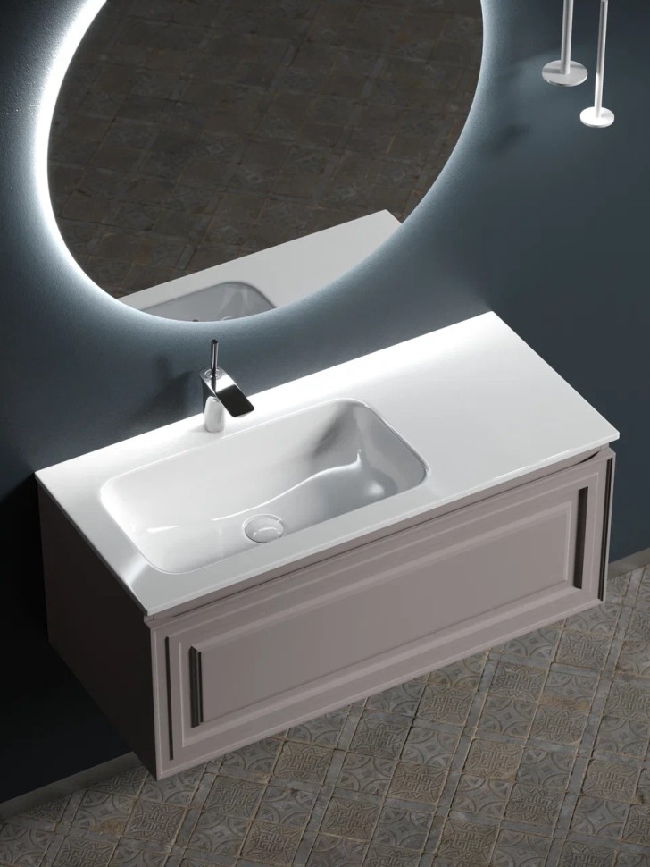 Тумба подвесная SANCOS Very 995х445х406, c одним ящиком оснащенным доводчиками, левая , Doha Soft , арт.VR100LSM