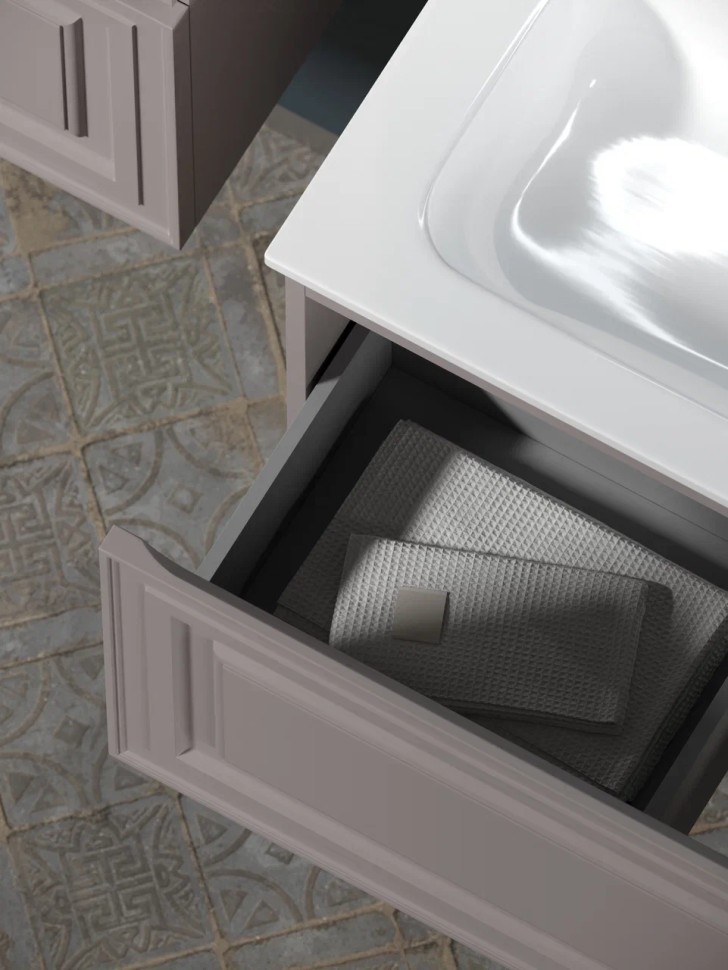 Тумба подвесная SANCOS Very 995х445х406, c одним ящиком оснащенным доводчиками, левая , Doha Soft , арт.VR100LSM